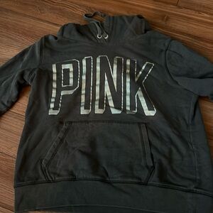 Cropped Gray PINK Hoodie